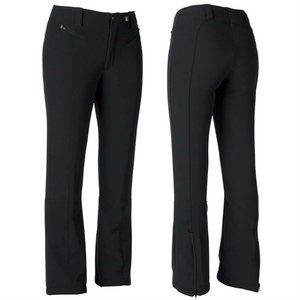 Nils Jan Stretch Ski Snow Pants Size 6 Black Sportswear Waterproof Zip Pockets